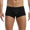 Unterhosen 6 Farben Männer Solide Boxer Briefs Shorts Lässige Reise Nd Home Wear Farbe Eis Seide S / M L XL