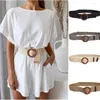 Belts Women Bohemian Wide Belt Straw Buckle Dress Decoration Casual Female Braided Strap Clothes Accessories Trendy Soid 4 Color