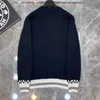 Vinter ulltröja herrar stickkläder skjorta broderi pullover tröjor designer hoodie mode casual varm jacquard tröja