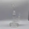 Fashion Design Cheap Clear Color bong Tubi Pneumatici Perc riciclatore Bong d'acqua con bong da 14,4 mm in vetro con dimensioni del giunto Bong da fumo