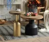 アメリカの田舎のレトロティーテーブルリビングルーム家具ホームステイソファラウンドコーナーインダストリアルスタイルフラワーショップデコレーション小さな丸いテーブル