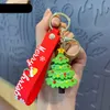 Parti Karikatür Damla Tutkal Santa Keychain Kadın Sevimli Zarif Elk Figür Anahtarlık Kolye Noel Hediyesi