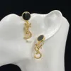 2023 earrings designer for women stud luxury gold heart shape pearl crystal gold letter 925s silver jewelry classic