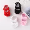 Primeiros caminhantes princesa laço bebê meninas sapatos de algodão crianças prewalkers infantil fundo macio 0-12m