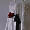 Pasy wielofunkcyjne ręcznie robione obroty róży dekoracja odzieży artystyczna vintage jedwabny pasek kwiatowy