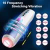 Brinquedos sexuais massageador automático masculino masturbador rotação telescópica silicone vagina simulação boquete adulto bens máquina para homem