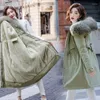 Kadın Trençkotları 2022 Kadın Kış Kalın Ceket Yün Liner Parkas Sıcak orta uzunluklu ceketler kapüşonlu parka kürk içinde pamuk ceket kadın