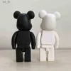 Söt anime Bearbricklys PVC Action Figure Modell Figurer Toy 28cm 400% Block Bear Figure Doll Room Decor Favoriter Gift For Girls AA220323 Ruidi