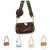 멀티 포케 트 가방 데저 어깨 어깨 크로스 바디 럭셔리 가방 여성 패션 클래식 가죽 패션 포크 트로트