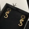 2023 oorbellen designer voor dames stud luxe gouden hartvorm parel kristal gouden letter 925s zilveren sieraden klassieker