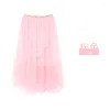 Scen Wear X2003 Girls Ballet Dancing Kjol Children's Mesh Dress Big Cake Pleated Bubble Performance Costumes