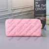 Designer bags Wallets Leather Wallet Women men channel bags Zipper Long card holder Coin purses Iconic textured Long Zipper Wallet245o