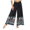 Calça feminina feminino feminino verão solto yoga calça de ioga macio baggy boho macacão