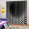 Curtain Beautiful Po Fashion Customized 3D Curtains Custom Black And White Holes Decoration