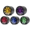 Metal Tobacco Smoking Accessories Herb Grinder 63mm Aluminium Alloy With Clear Window Lighting Crusher Abrader Grinders With 5 Colors