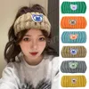 Tête d'ours tricot bandeau dessin animé mignon Animal bandeaux femmes filles chapeaux automne hiver large Turban bandeau laine cheveux bande