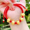 Charm Bracelets Chinese Spring Festival Animal Pendant Bracelet Wealth Lucky Red Rope Year Good Blessing Jewelry Gift