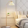 Floor Lamps Vintage Style Pleated Solid Wood Living Room Bedside Study Standing Lamp Bedroom Lights Home Deco