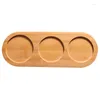 Kitchen Storage Pepper Mill Tray Bamboo Tea Salt And Shaker Stand Wood Holder Home Decoration Crafts #