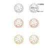 3 couleurs pour les Options Boucles d'oreilles anti-allergiques S925 Sterling Silver Pass Test 8mm Moissanite Boucles d'oreilles rondes Goujons Beau cadeau