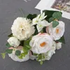 Decorative Flowers 1 Bunch Silk Rose Bridal Bouquet Wedding Home Living Room Party Decoration DIY Simulation Flower