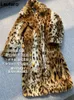 Women's Fur Faux Lautaro Winter Long Warm Thick Leopard Fluffy Coat Tiger Print Runway Loose Luxury Designer Clothing 221124