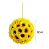 Decorative Flowers Artificial Sunflowers Kissing Ball Bouquet Wedding Party Flower Wall Background Decorations Po Props