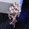 Brooches SKEDS Luxury Crystal Wheat Opal For Women Fashion Rhinestone Pin Brooch Lady Elegant Clothing Party Wedding Jewelry