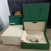 Green Cases Qualität Herrenuhr Holz Luxus-Box Papiertüten Zertifikat Original-Boxen für Damen-Uhren aus Holz Geschenkbox Zubehör 245F