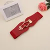 Bälten 2022 Ladies Fashion Elastic Wide Midje tätning Dekorativ spänneklänning för kvinnor Designer Belt Luxury Red White Black