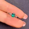 Cluster Rings KJJEAXCMY Fine Jewelry 925 Sterling Silver Inlaid Natural Emerald Ring Female Fashion Gemstone Elegant Support Test