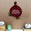 Chirstmas Decorations Cross Border New Christmas Wreath Home Decoration Door Pendant Red Black Grid Bamboo Factory Outlet Home Festive Party Supplies