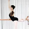 Vêtements de scène 2022 danse gymnastique justaucorps coton adulte Ballet justaucorps pour femmes ballerine filles noir maille épissure