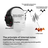 Taktisk elektronisk skytte öronmuff antinoise hörlurar ljudförstärkning hörselskydd headset fällbart med bag3451123