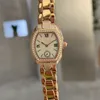 女性の贅沢な時計クォーツムーブメントステンレスブレスレット女性デザイナー高品質の腕時計ダイヤモンドベゼル27mmレディースミニ腕時計モントレデフルク