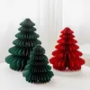 Decorazioni natalizie Decorazione a nido d'ape Mini albero Ornamento da tavolo Centro commerciale Catena di negozi Finestra Bancone di gioielli