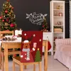 Stoelbedekkingen kerstcartoon beschermende slipcovers met 3D Santa Claus Snowman Elk Patroon Home Decor Leverage