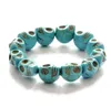 Bedelarmbanden kleur turquoise skelet armband elastische touw armband sieraden cadeau voor vrouwelijke mannen