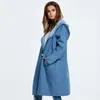 Women's Trench Coats Autumn Winter Hooded Long Cardigan Cowboy Coat Windbreaker For Women Wool