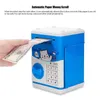 Storage Boxes Bins Electronic Piggy Bank With CodeVoice RecognitionFingerprint Lock ABS Pink Safe ATM Money Deposit Box For Kid Toy Birthday Gift 221128