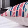 Подушка в корейском стиле сгущенное хлопок и льняная печать 45x45 см для дивана гостиная спальня для спальни дома