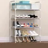 Clothing Storage 3 Layers/4 Layers Shoe Rack Aluminum Metal Standing DIY Shoes Shelf Home Organizer Accessories