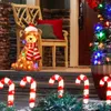 Decorazioni da giardino Goldendoodle Holiday Living 36x16cm Christmas LED Light Up Fluffy Doodle Dog Decor con stringa Decorazione esterna 221125