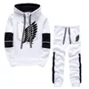 Herrspår med två stycken Set Autumn och Winter Pullover Hoodies Sweatshirtpants Suit Man Luxury 221128