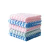 Cleaning Cloths Coral Veet Stripe Towels Kitchen Home Cleaning Tools Mti Color Dish Dishes Table Wash Accessories Towel Waters Sucki Dh6Tl