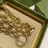 Collares de colgantes vintage para hombres diseñador diseñador de bronce joya de corbata de oro de lujo