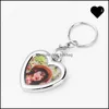 Party Gunst Hartvorm Keychains Sublimation Blank Diy Printing Metal Hangers Key Buckle P O Frame toetsen Ring Cute Party Cadeau 2 8MO DHPRE