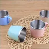 Canecas Novo 304 Aço inoxidável Creative Wheat Rod Caneca Cola Copo 29 K2 Drop Drop Home Garden Kitchen Dining Bar Drinkware DHJUW