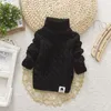 Pullover ienens Kids Girl Sweater Tricots Turtleneck Baby Winter Topps Solid Color S Autumn Boy Warm Pull 221128