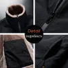 Masculino Down Parkas 5xl Winter Classual clássico quente e espesso casaco de lã de outono bolsos de moda parka à prova de vento plus tamanho 221128